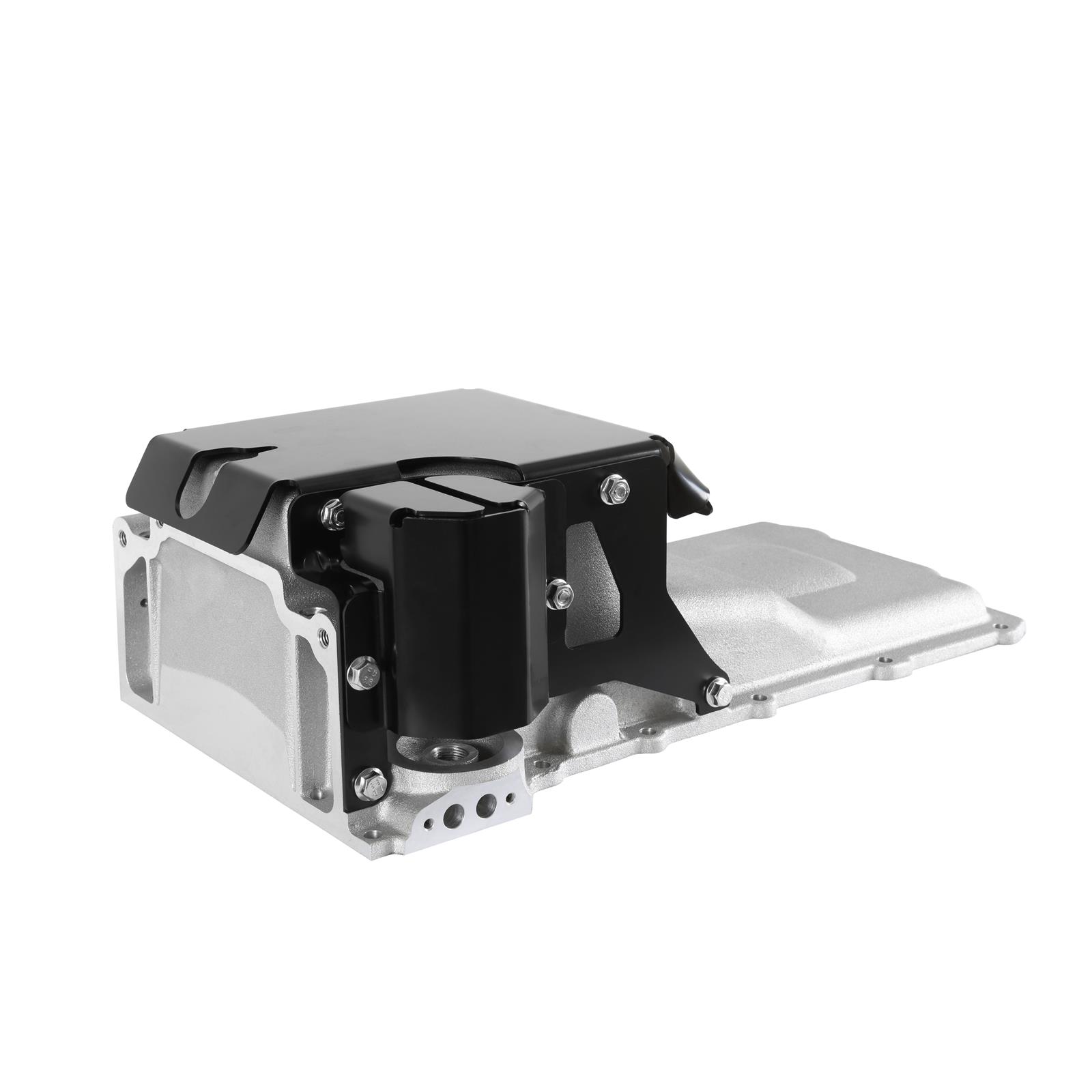 Holley LS Swap 4WD Truck Off-Road Oil Pan Rock Shields 302-35 Skid Plates, Swap, Off-Road, Shield, Solid Panel, Aluminum, Black, Bolt-on, Hardware Included, Chevy, GMC, 4.8-7.0L, Kit thumbnail 2
