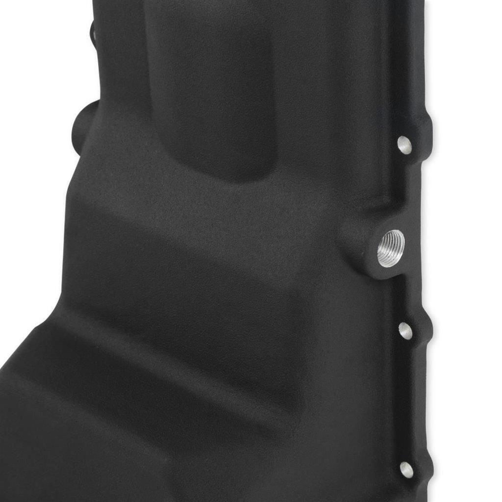 Holley Retrofit Engine Oil Pans for GM LS Engines 302-3BK Pans, Retrofit, Swap, Rear Sump, Wet Style, 5.9 Quarts, Aluminum, Black, Buick, Chevy, Ford, GMC, Mercury, Oldsmobile,Pontiac, Each thumbnail 3