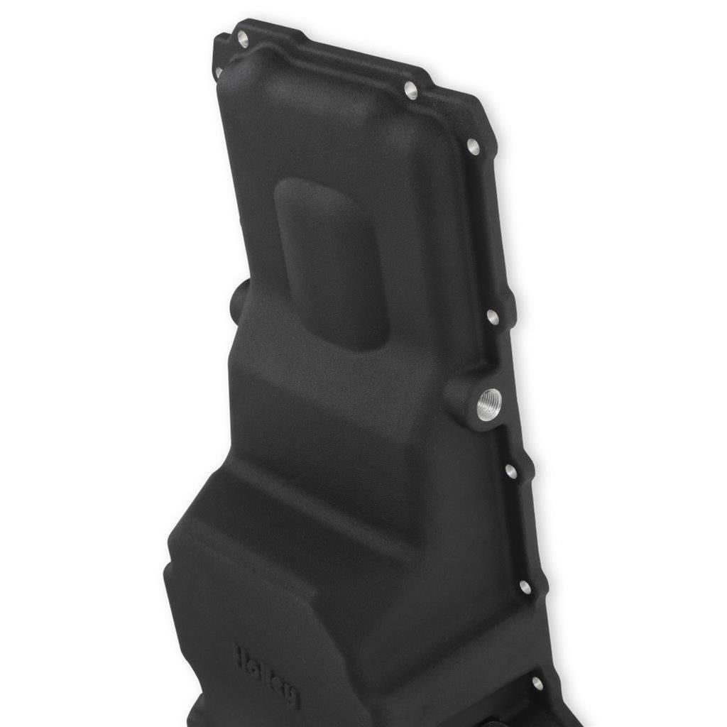 Holley Retrofit Engine Oil Pans for GM LS Engines 302-3BK Pans, Retrofit, Swap, Rear Sump, Wet Style, 5.9 Quarts, Aluminum, Black, Buick, Chevy, Ford, GMC, Mercury, Oldsmobile,Pontiac, Each thumbnail 6