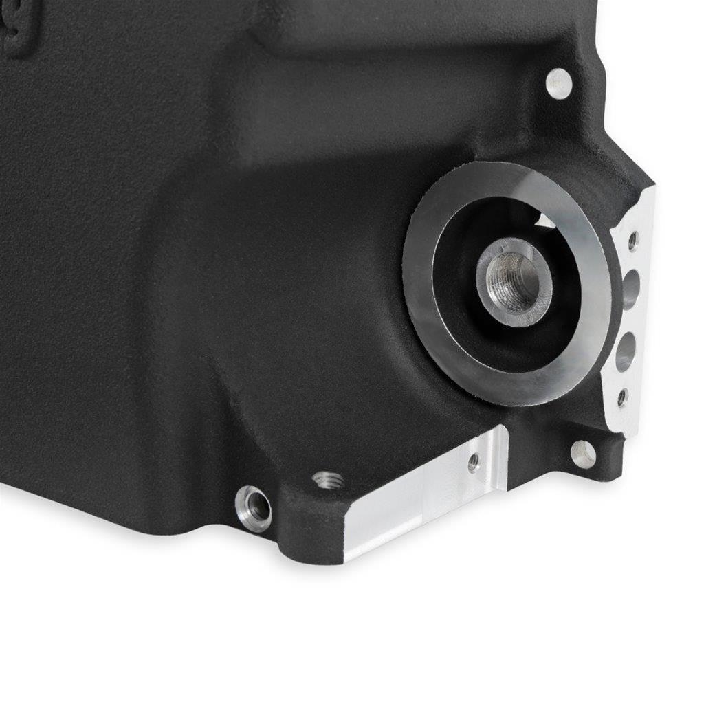 Holley Retrofit Engine Oil Pans for GM LS Engines 302-3BK Pans, Retrofit, Swap, Rear Sump, Wet Style, 5.9 Quarts, Aluminum, Black, Buick, Chevy, Ford, GMC, Mercury, Oldsmobile,Pontiac, Each