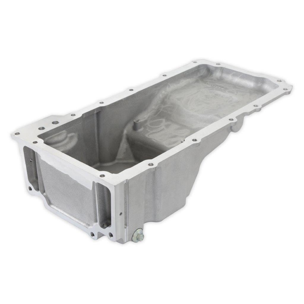Holley Retrofit Engine Oil Pans for GM LS Engines 302-5 Pans, Retrofit, Swap, Rear Sump, Wet Style, 5.6 Quarts, Aluminum, Natural, Buick, Chevy, Ford, GMC, Mercury, Oldsmobile, Pontiac, Each thumbnail 8