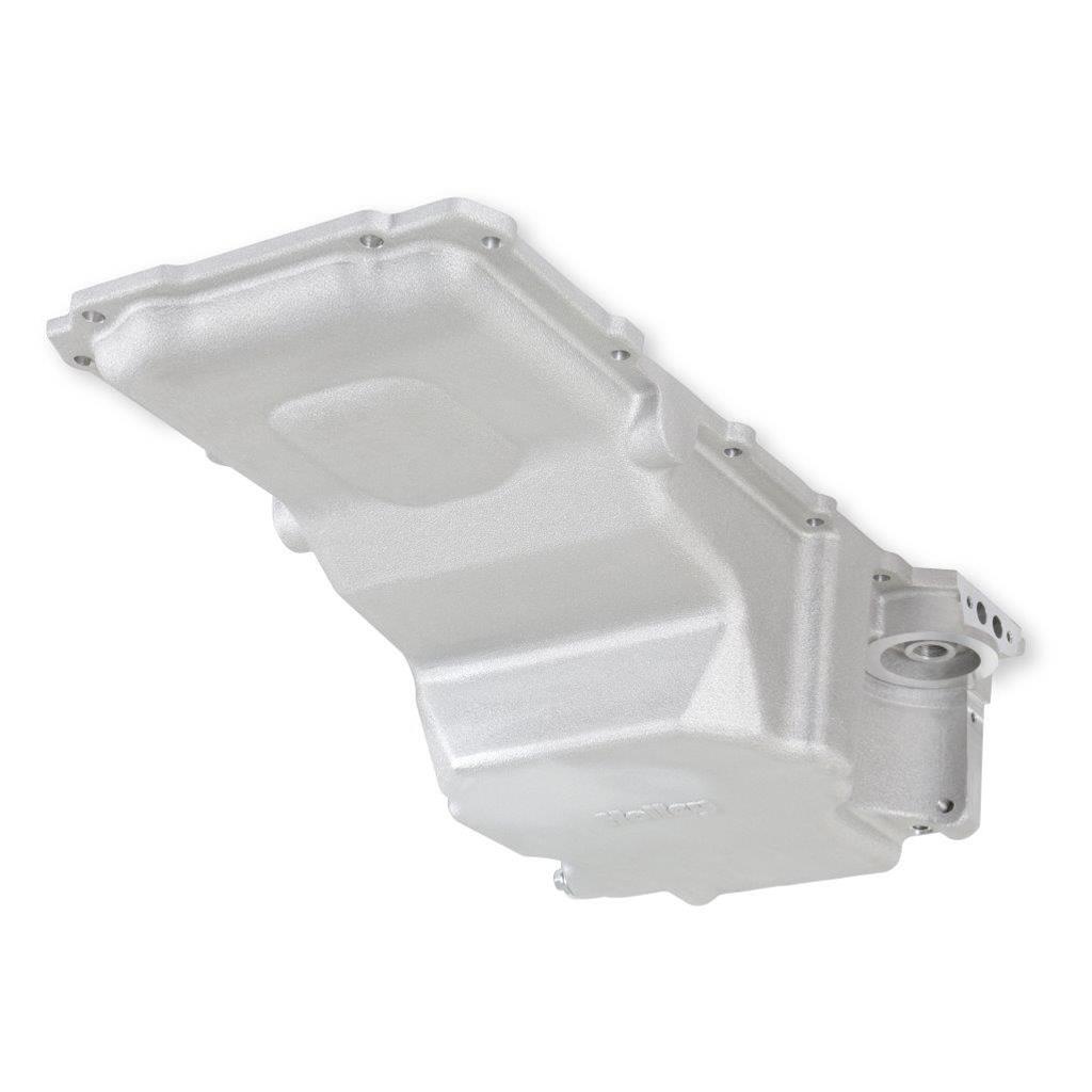 Holley Retrofit Engine Oil Pans for GM LS Engines 302-5 Pans, Retrofit, Swap, Rear Sump, Wet Style, 5.6 Quarts, Aluminum, Natural, Buick, Chevy, Ford, GMC, Mercury, Oldsmobile, Pontiac, Each thumbnail 6