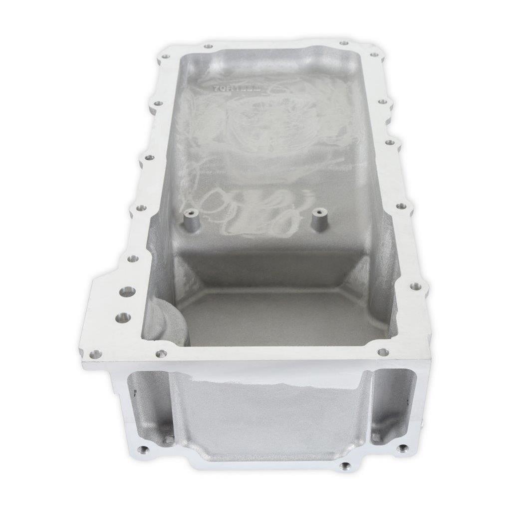 Holley Retrofit Engine Oil Pans for GM LS Engines 302-5 Pans, Retrofit, Swap, Rear Sump, Wet Style, 5.6 Quarts, Aluminum, Natural, Buick, Chevy, Ford, GMC, Mercury, Oldsmobile, Pontiac, Each thumbnail 4