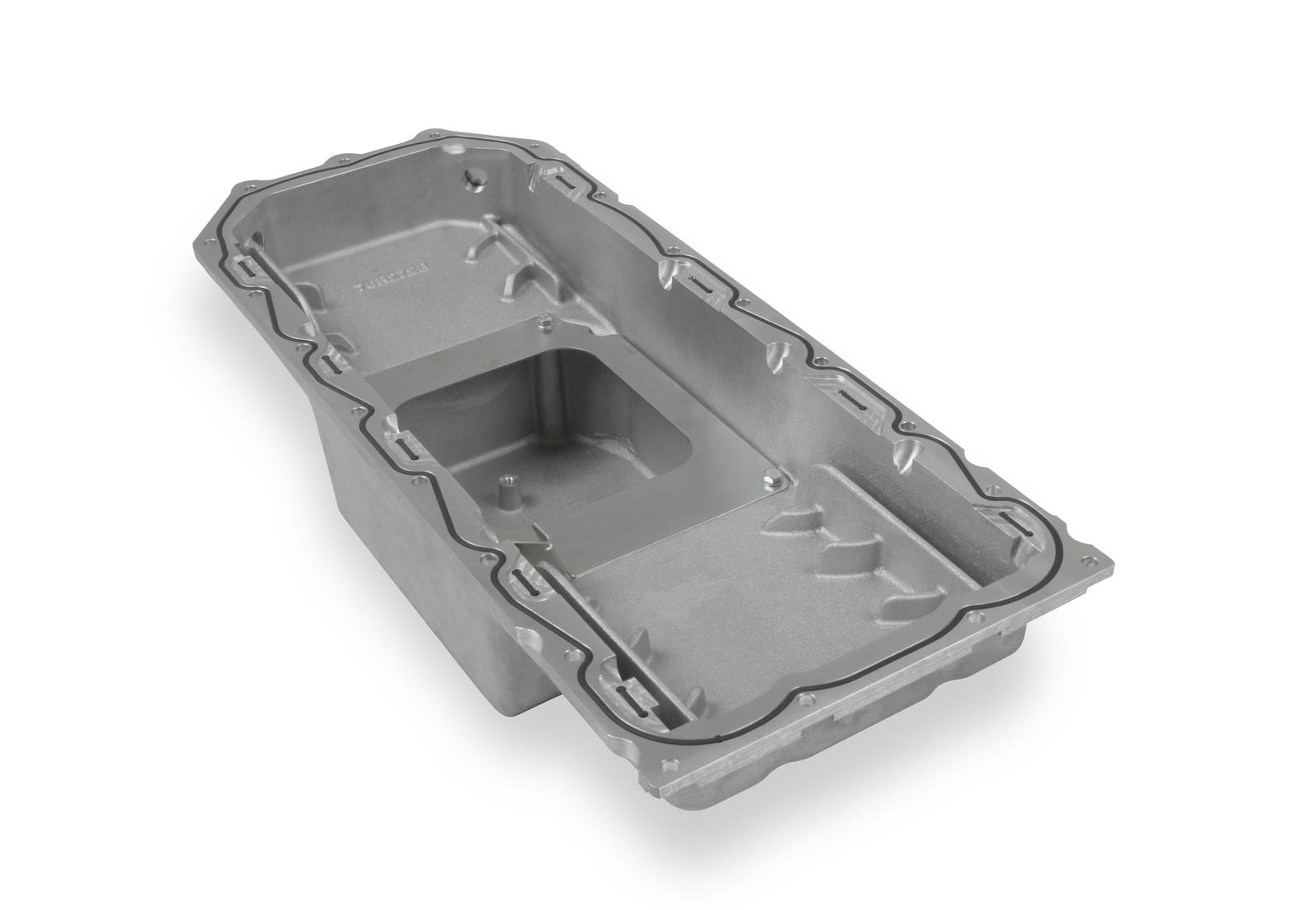 Holley Gen III Hemi Retrofit Oil Pans 302-60 Pans, Engine Swap, Center Sump, Aluminum, Natural, 4.060 in. Stroke, 6 Quarts, Mopar, 5.7, 6.1, 6.4L, Hemi, Without VVT, Each thumbnail 9