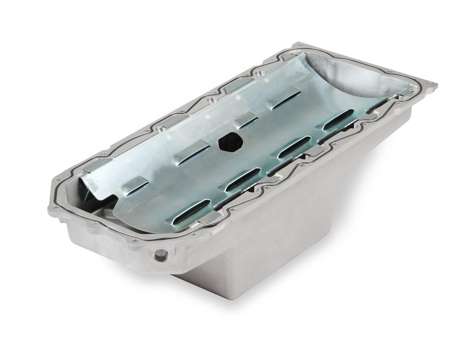 Holley Gen III Hemi Retrofit Oil Pans 302-60 Pans, Engine Swap, Center Sump, Aluminum, Natural, 4.060 in. Stroke, 6 Quarts, Mopar, 5.7, 6.1, 6.4L, Hemi, Without VVT, Each thumbnail 6