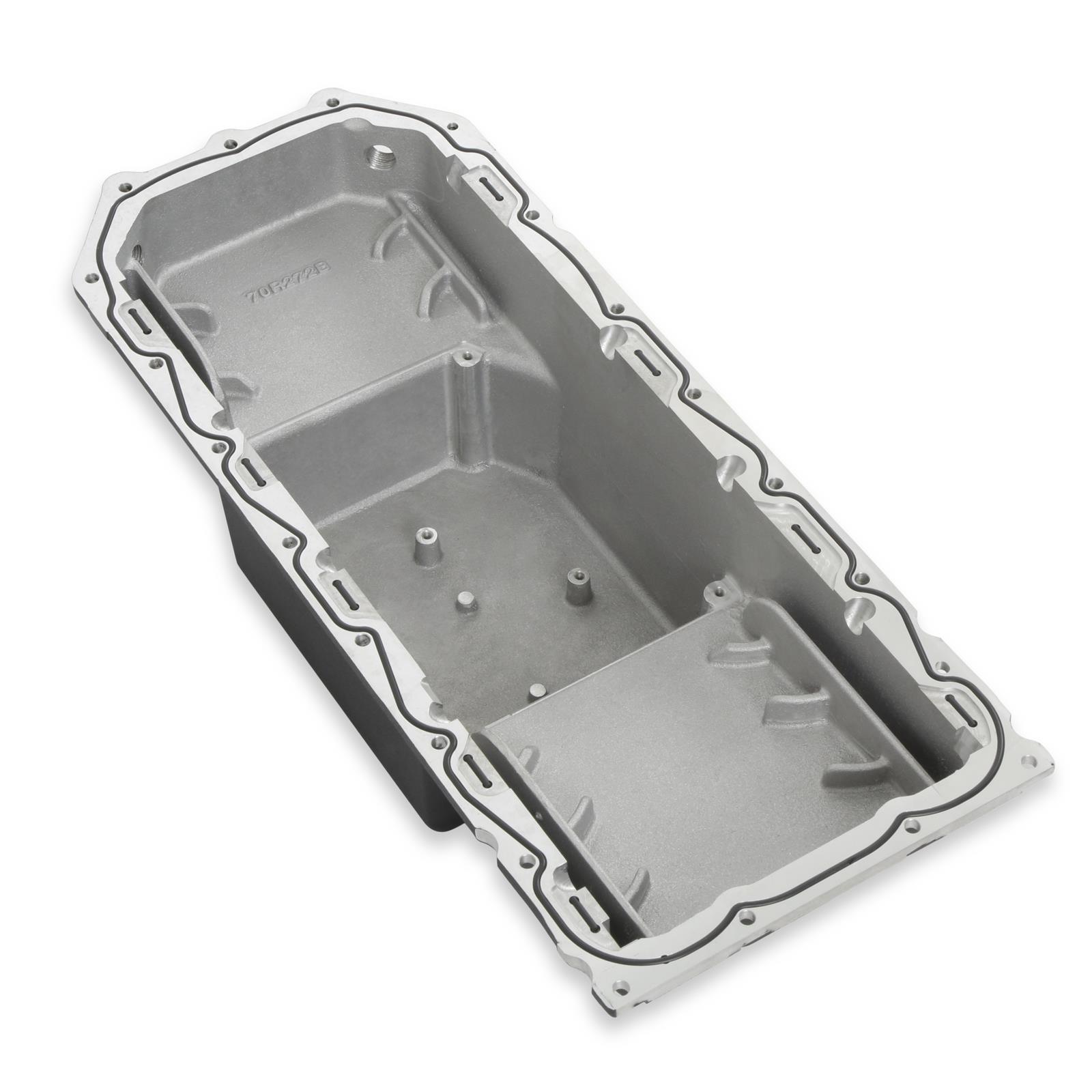 Holley Gen III Hemi Retrofit Oil Pans 302-60BK Pans, Engine Swap, Aluminum, Black, 6.0 Quart Capacity, 4.06 in. Stroke Clearance, Dodge, Chrysler, Plymouth, Mopar Hemi, Kit
