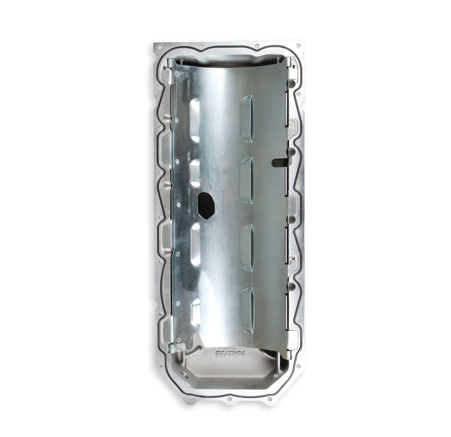 Holley Gen III Hemi Retrofit Oil Pans 302-61 Pans, Hemi, RetroFit, Wet Sump, Center, 6 Quart, Dipstick Compatible, Cast Aluminum, Natural, Chrysler, Dodge, Plymouth, 345ci, 392ci,