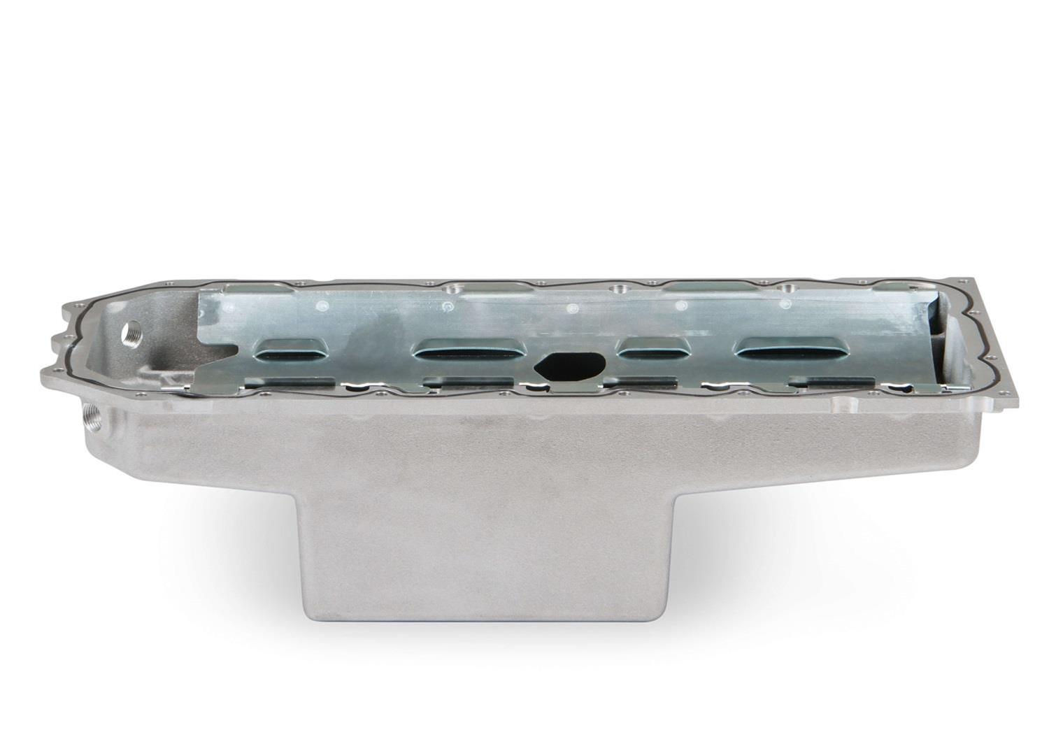 Holley Gen III Hemi Retrofit Oil Pans 302-61 Pans, Hemi, RetroFit, Wet Sump, Center, 6 Quart, Dipstick Compatible, Cast Aluminum, Natural, Chrysler, Dodge, Plymouth, 345ci, 392ci, thumbnail 7
