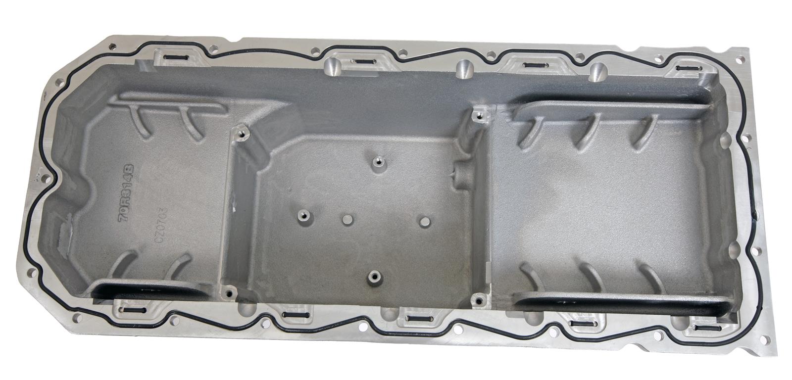 Holley Gen III Hemi Retrofit Oil Pans 302-64 Pan, Pan, Engine Swap, Center Sump, 6 qt. Capacity, Includes Pickup, Cast Aluminum, Natural, Mopar, 6.2 L Hellcat, Kit thumbnail 4