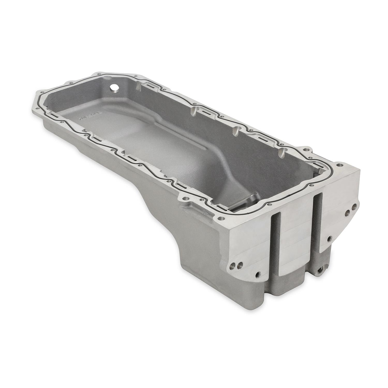 Holley Gen III Hemi Retrofit Oil Pans 302-75 Pans, Hemi, Retrofit, Non-VVT, Wet Sump, Rear, 1-piece Main Seal, 6.2 Quart, Dipstick Passenger Side, Aluminum, Natural, Hardware, Each thumbnail 4