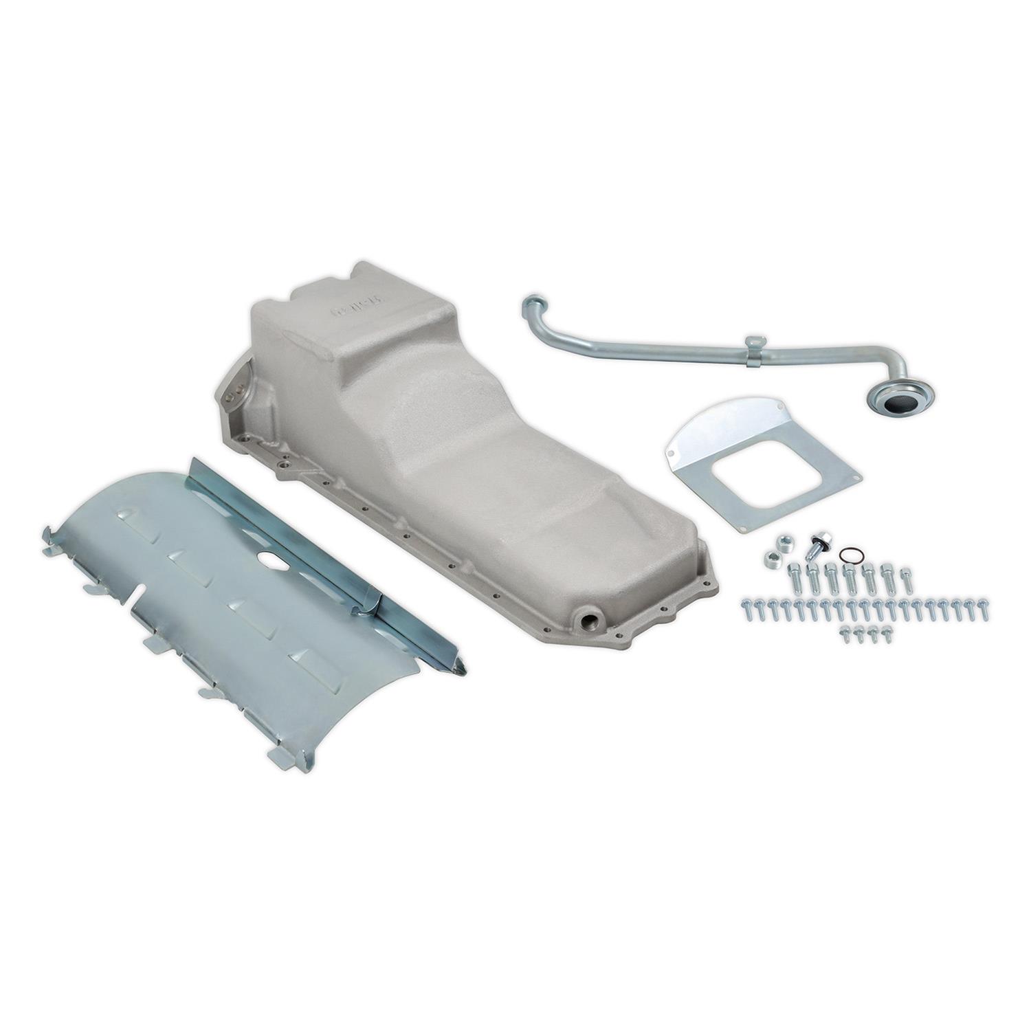 Holley Gen III Hemi Retrofit Oil Pans 302-75 Pans, Hemi, Retrofit, Non-VVT, Wet Sump, Rear, 1-piece Main Seal, 6.2 Quart, Dipstick Passenger Side, Aluminum, Natural, Hardware, Each thumbnail 7