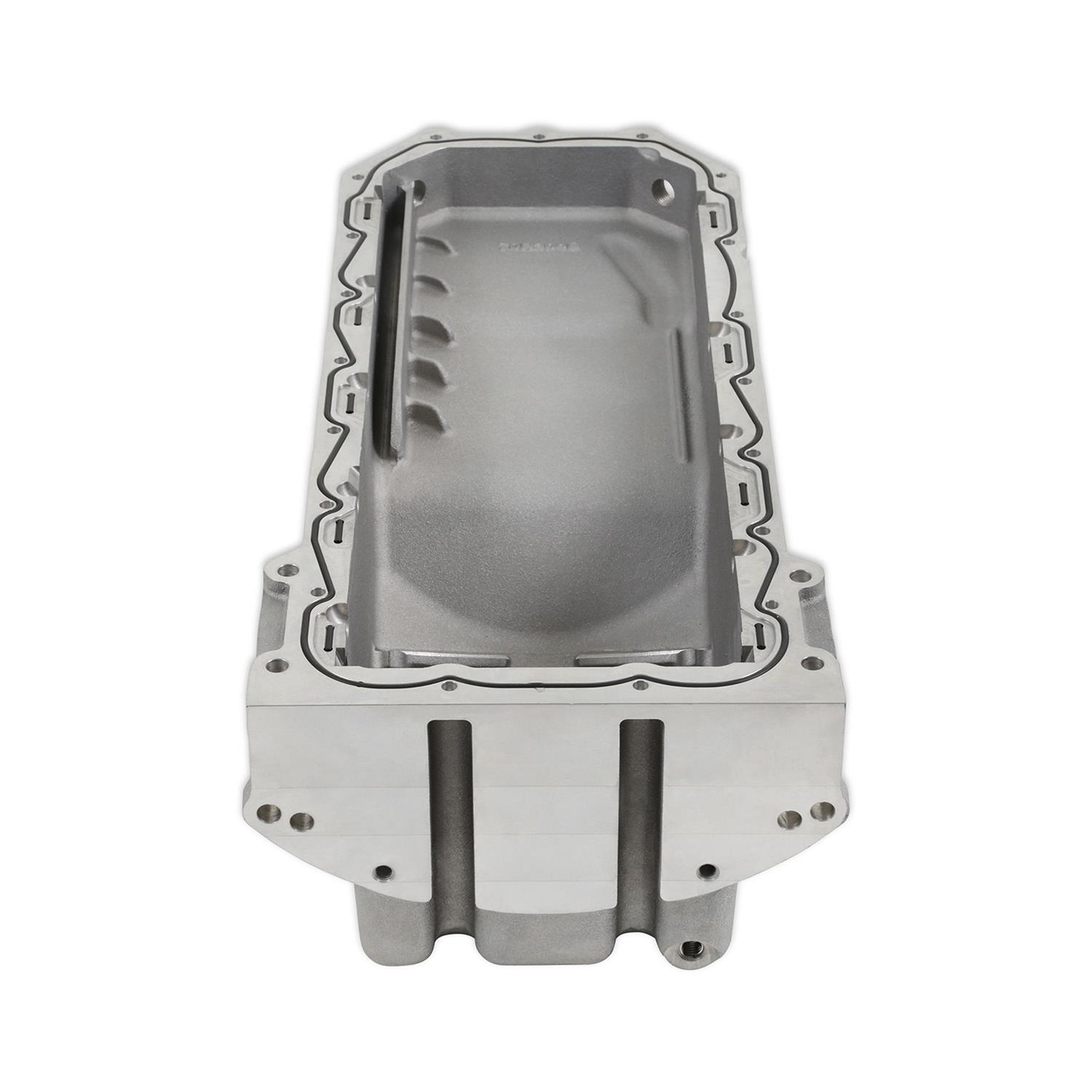 Holley Gen III Hemi Retrofit Oil Pans 302-75 Pans, Hemi, Retrofit, Non-VVT, Wet Sump, Rear, 1-piece Main Seal, 6.2 Quart, Dipstick Passenger Side, Aluminum, Natural, Hardware, Each