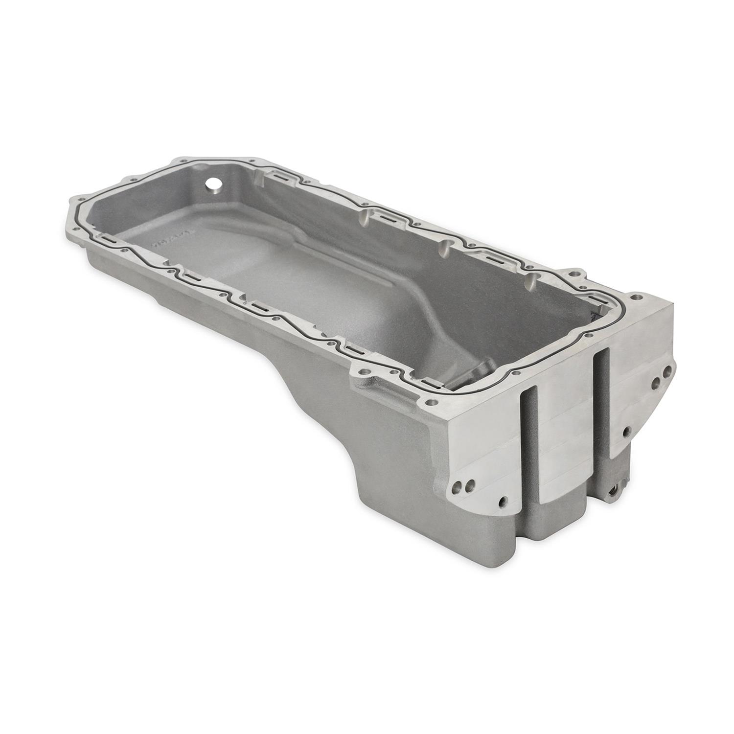 Holley Gen III Hemi Retrofit Oil Pans 302-76 Pans, Hemi, Retrofit, VVT Engine, Wet Sump, Rear, 1-piece Main Seal, 6.2 Quart, Dipstick Passenger Side, Aluminum, Natural, Hardware, Each thumbnail 3