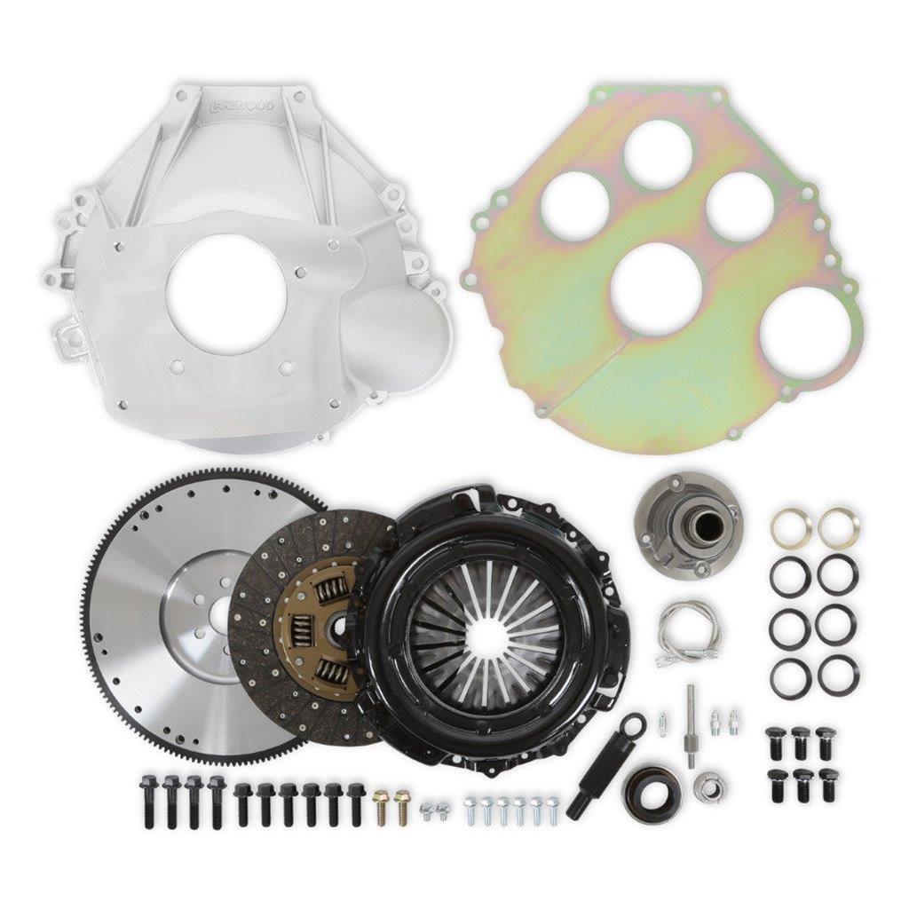 Holley Complete TKX or TKO Transmission Installation Kits 319-600 Manual Kit, SBF Windsor, Kit, 28 Ounce, 26 Spine, 10.5 in. Clutch, Sold as a Kit thumbnail 4