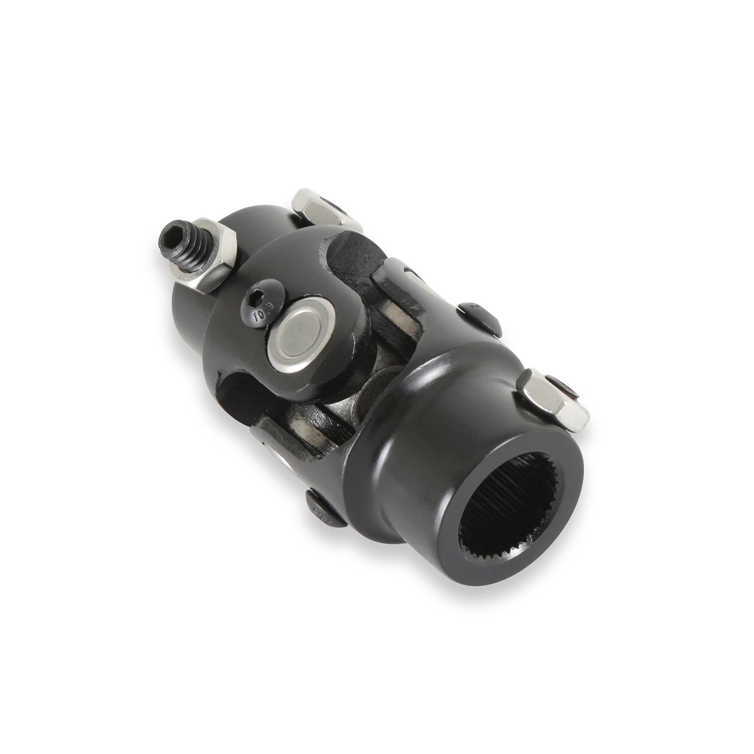 Holley Steering U-Joints 320-102 Joints, U-Joint, Single-Joint, Steel, Black Zinc, 13/16 in. 36-Spline, 3/4 in. DD, Hardware Included, Each thumbnail 3