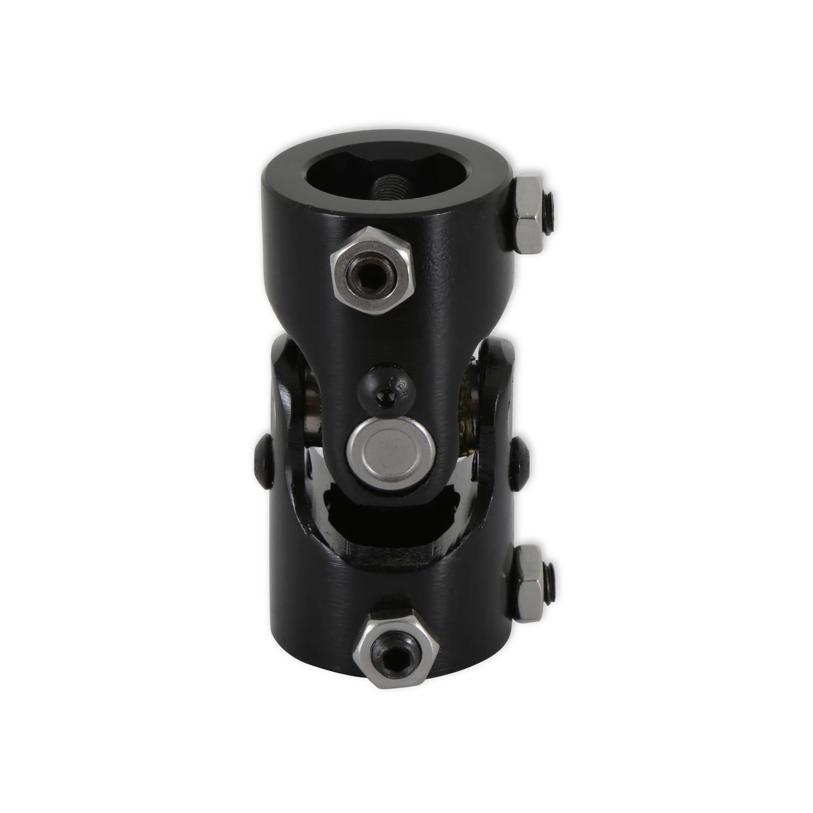 Holley Steering U-Joints 320-103 Joints, U-Joint, Single-Joint, Steel, Black Zinc, 1 in. DD, 1 in. DD, Hardware Included, Each