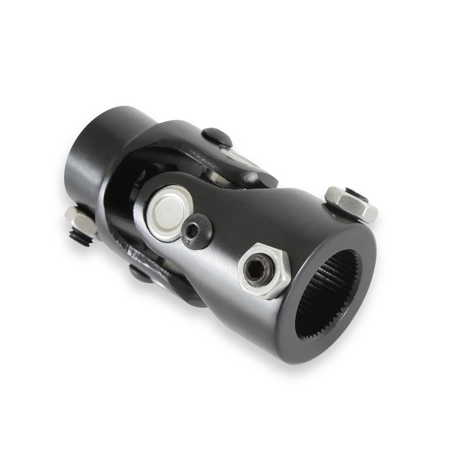 Holley Steering U-Joints 320-105 Joints, U-Joint, Single-Joint, Steel, Black Zinc, 1 in. 48-Spline, 3/4 in. DD, Hardware Included, Each
