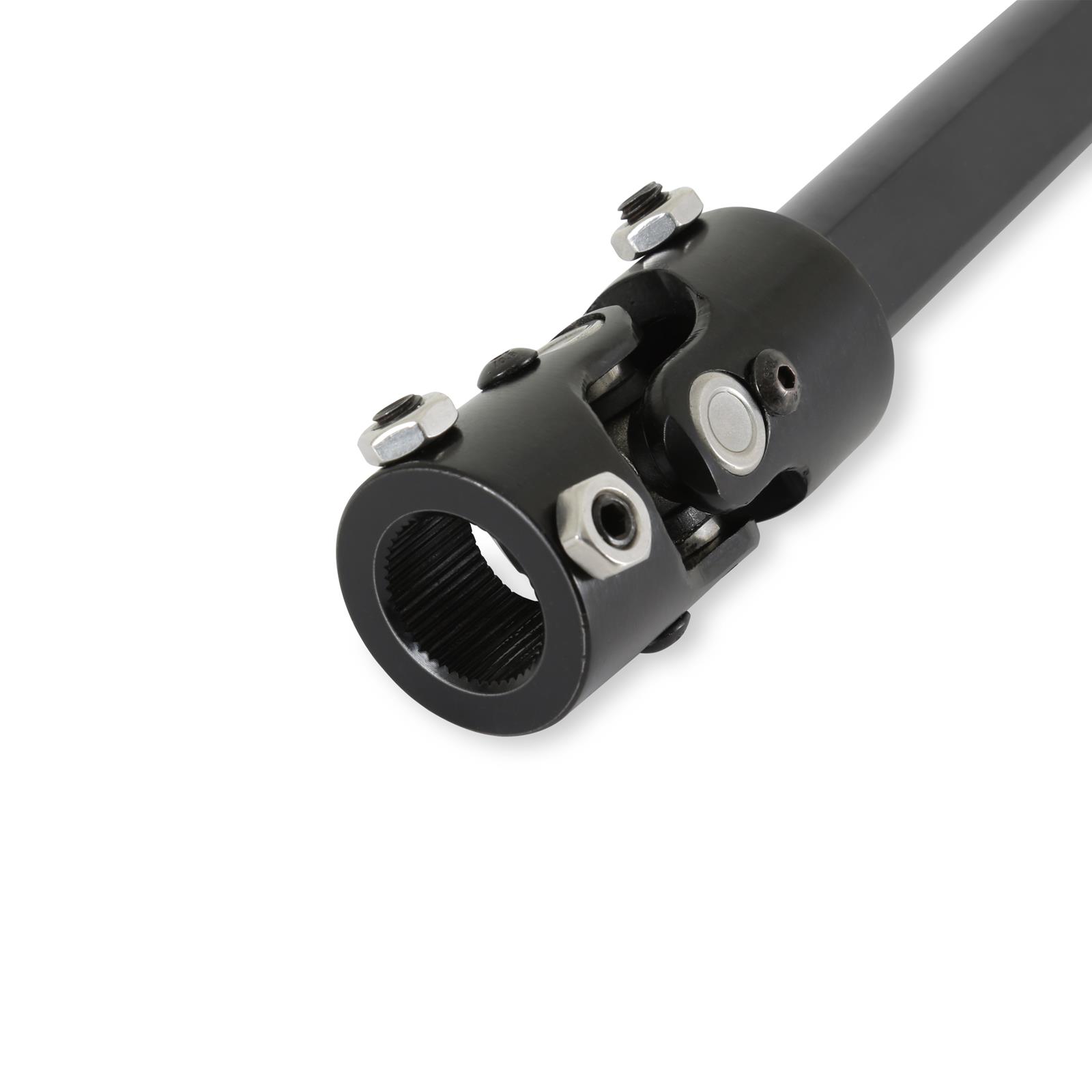 Holley C10 Steering Shaft Kits 320-322 Shafts, Collapsible, Double D, Steel, Black, Universal Joint Included, Chevy, GMC, Gen 3, Early Model, Trucks, Each thumbnail 2