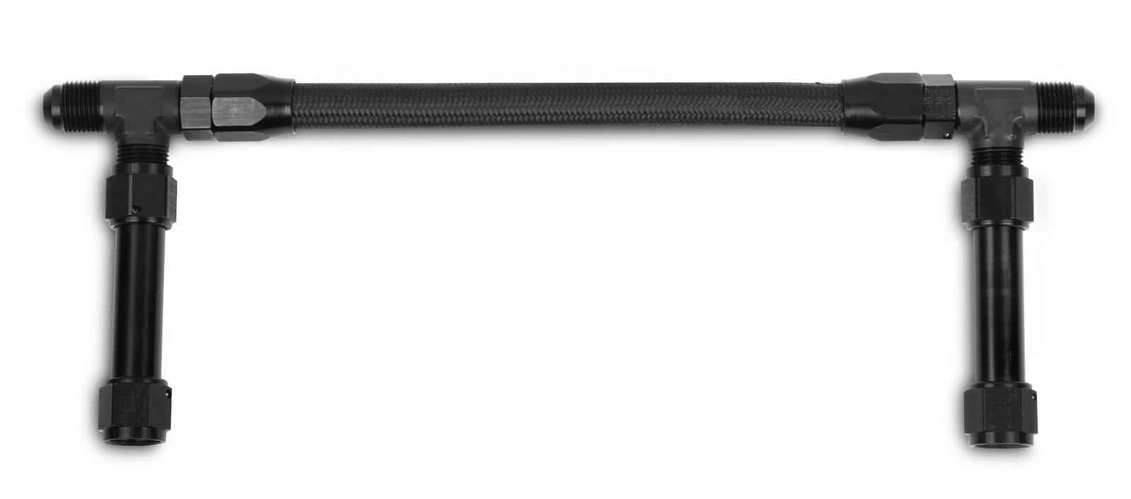 Holley Fuel Lines 34-48 Lines, Braided Flex, Steel, Aluminum Black Fittings, -8 AN Male, -8 AN Female, Ultra 4500 HP, Kit