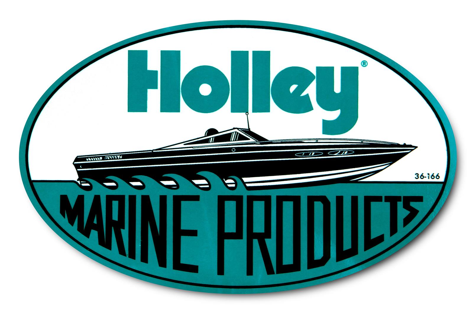 Holley Decals 36-166 Decal, Vinyl, Adhesive Back, Red, White, Black, Since 1903 Logo, Each
