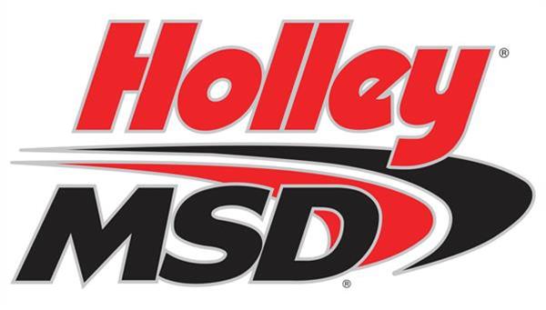 Holley Decals 36-417 Decals, Vinyl, Adhesive Back, Red, Black, Holley/MSD Logo, Each