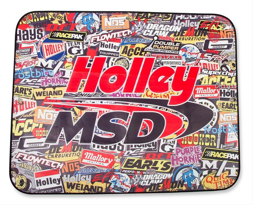 Holley Sticker Bomb Tire Shades 36-446 Shade-44" x 35", suction cup mounting, •Helps maintain even tire pressure at the track by shading the tire from direct sunligh thumbnail 4