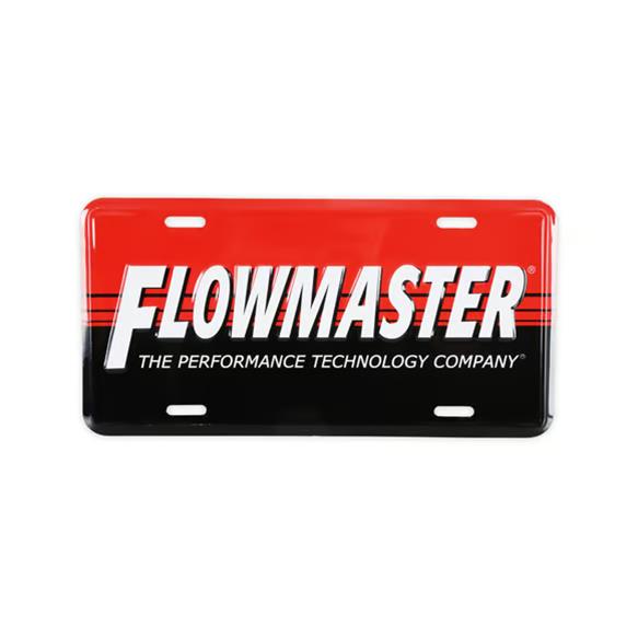 Flowmaster License Plates 36-578 Plates, Steel, White/Red/Black, Flowmaster, 12 in. x 6 in., Each