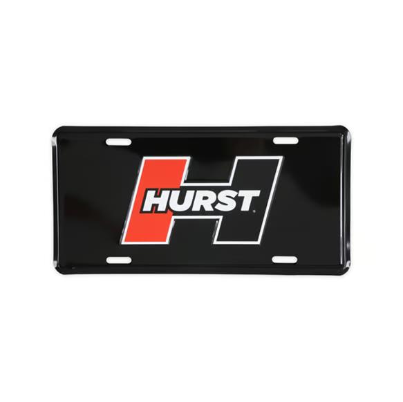 Hurst License Plates 36-580 Plates, Steel,White/Red/Black, Hurst, 12 in. x 6 in., Each