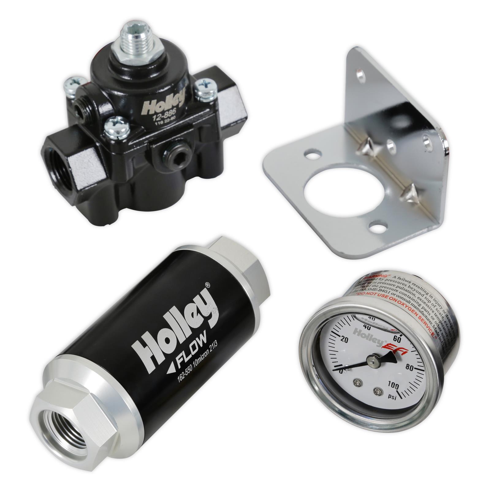 Holley G-Body Fuel System Kits 526-24 Kits, System, EFI, 350 lph Pump, 40 ft. Nylon Braided Hose, Regulator, Filter, Buick, Oldsmobile, Chevy, Pontiac, Kit thumbnail 7