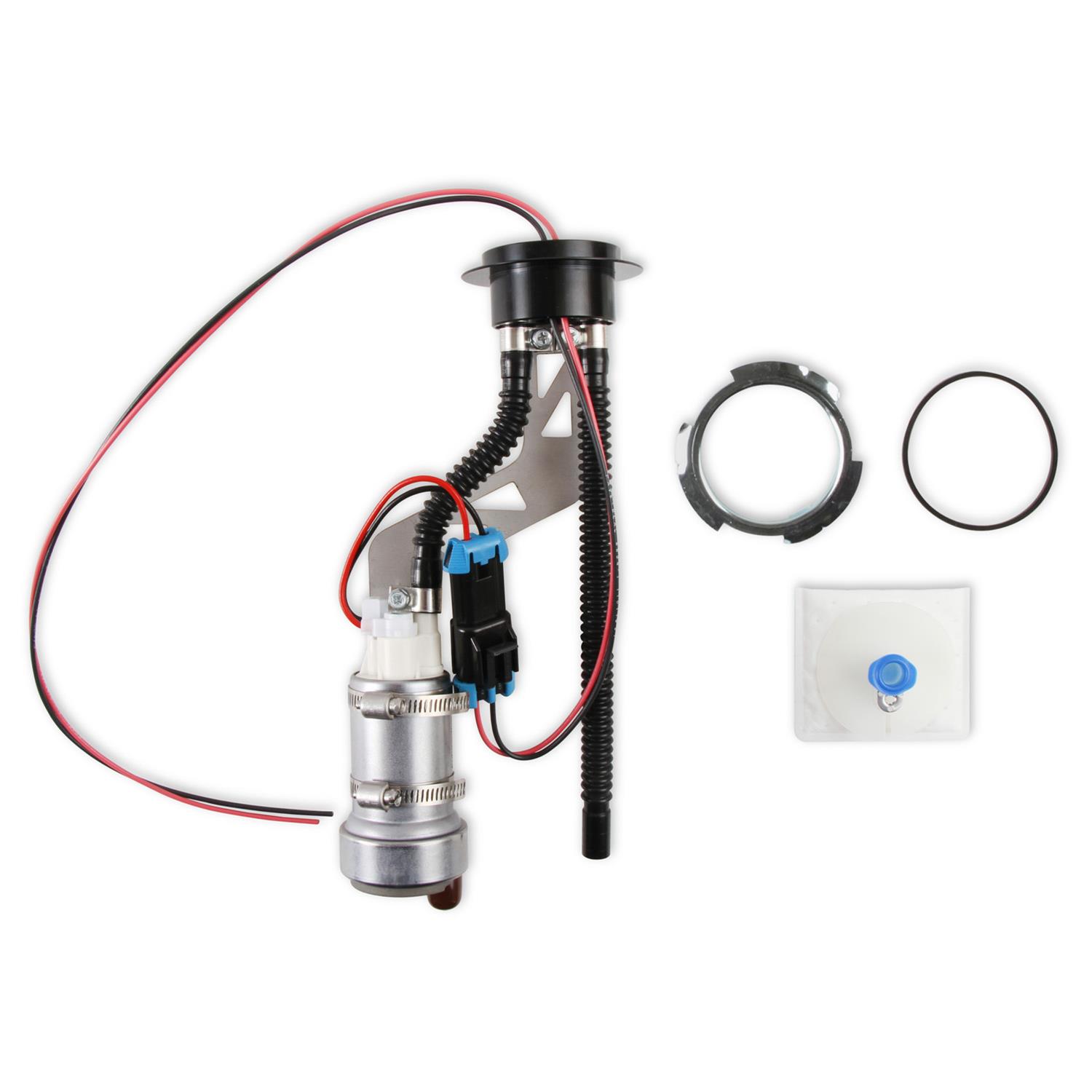 Holley Fox Body Fuel System Kits 526-26 Pump Kits, -8 AN, 525 lph Pump, 40 ft. Nylon Braided Hose, Regulator, Filter, Gas, E85, Kit thumbnail 3