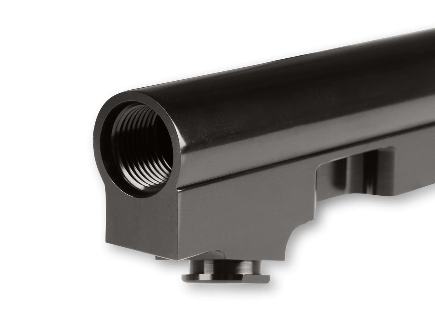 Holley EFI Fuel Rails 534-244 Rails, EFI, Billet Aluminum, Black Anodized, -8 AN, O-ring Inlet, Fittings, Hardware Included, Chevy, LS, 4.8-7.0L,Kit thumbnail 2