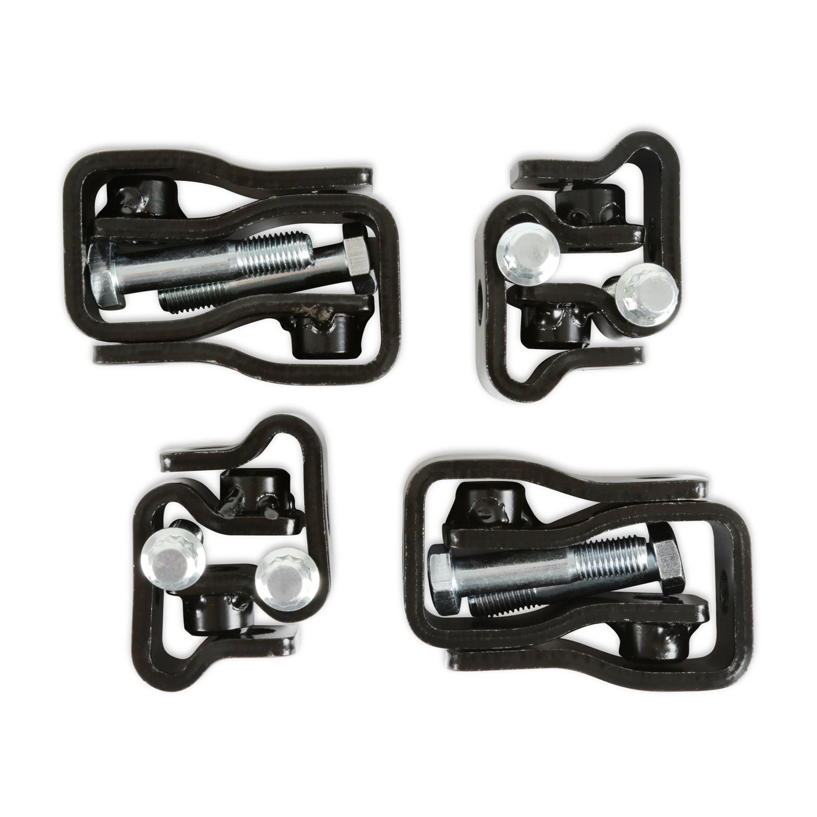 Holley Replacement LS Series Fuel Rail Brackets 534-262 Fasteners, Lo-Ram Manifold, Series, Aluminum Brackets, Black, Kit