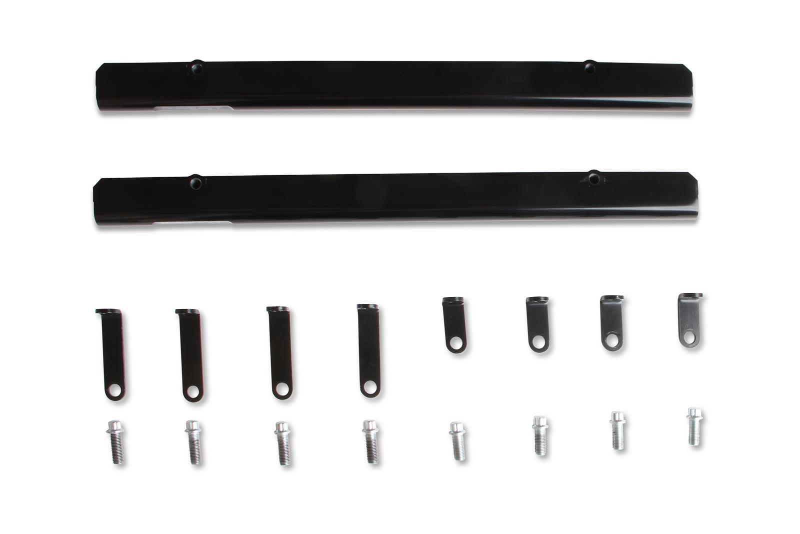 Holley EFI Fuel Rails 534-280 Rails, EFI, Aluminum, Black, -6 AN Inlet, Hardware Included, for 4150 Single Plane Intake, Ford, 4.7L, 4.8L, 5.0L, Kit thumbnail 3