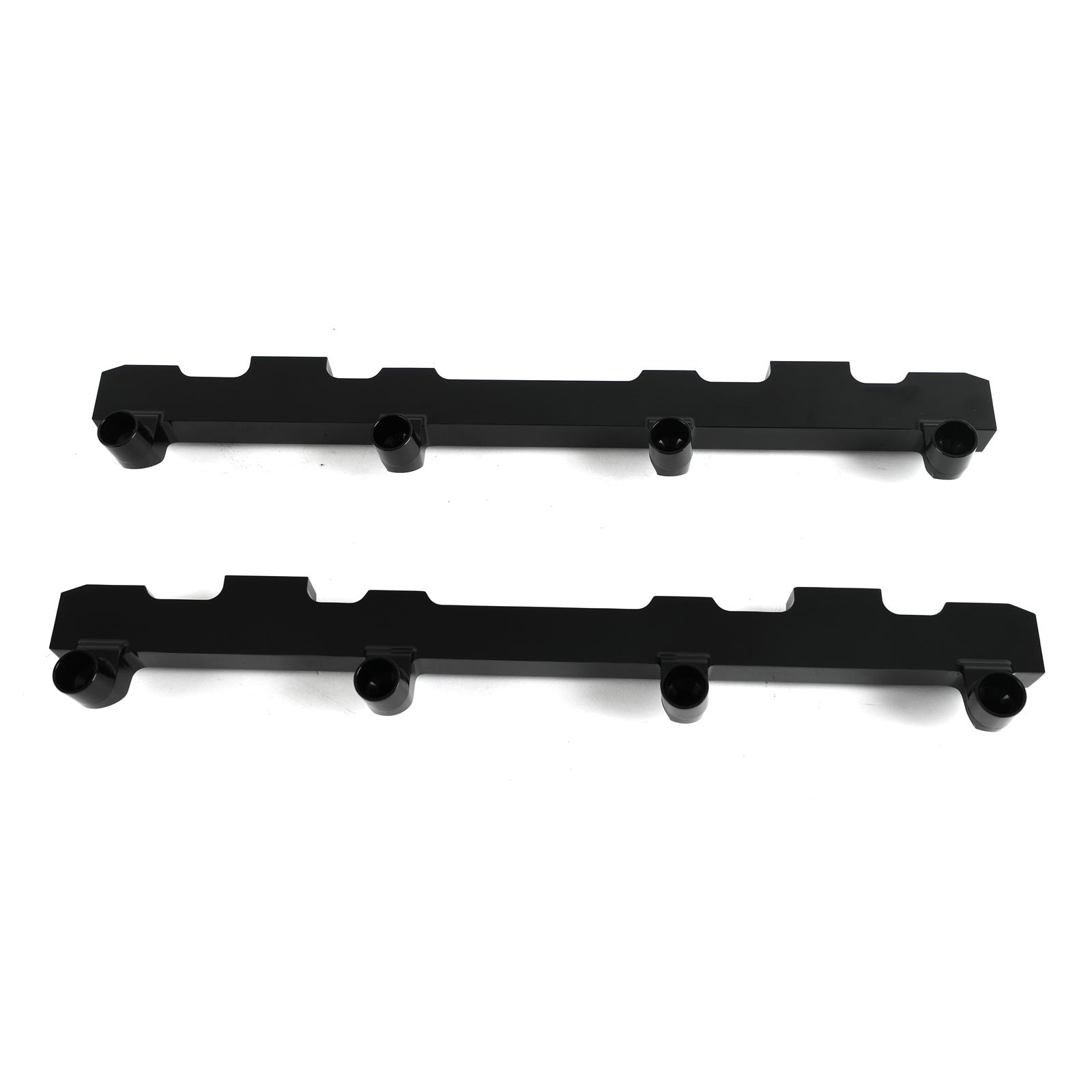 Holley EFI Hi-Flow Billet Fuel Rails 534-285 Rails, Rails, Aluminum, Black Anodized, -8 AN O-ring Inlet Size, Hi-Flow, Cadillac, Chevy, Kit