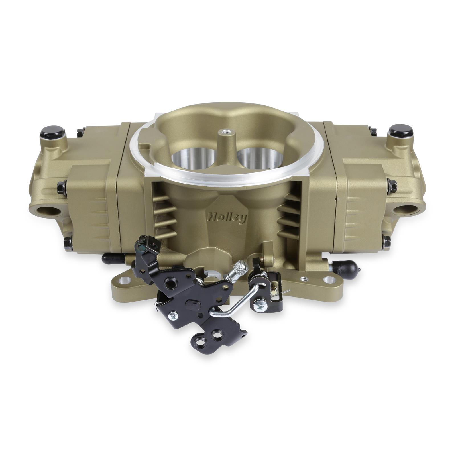 Holley Terminator X Stealth 4150 EFI Throttle Bodies 534-300 Bodies, X, EFI, Secondary Service, Cable Actuation, Eight Injectors, 100 lb/hr, Aluminum, Gold, with Sensors, Each thumbnail 2