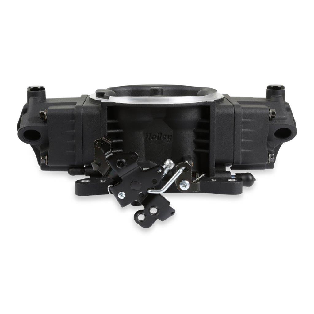 Holley Terminator X Stealth 4150 EFI Throttle Bodies 534-308 Bodies, X, EFI, Cable Actuation, Air Valve, for MPFI Manifolds, Cast Aluminum, Black Finish, GM TPS Sensor, Each thumbnail 4