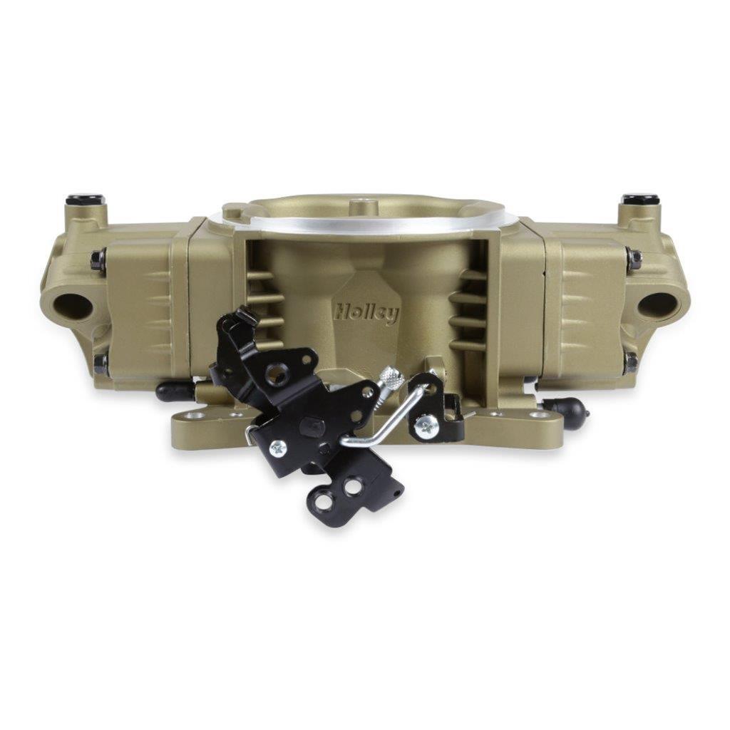 Holley Terminator X Stealth 4150 EFI Throttle Bodies 534-309 Bodies, X, EFI, Cable Actuation, Air Valve, for MPFI Manifolds, Cast Aluminum, Gold Finish, GM TPS Sensor, Each thumbnail 5