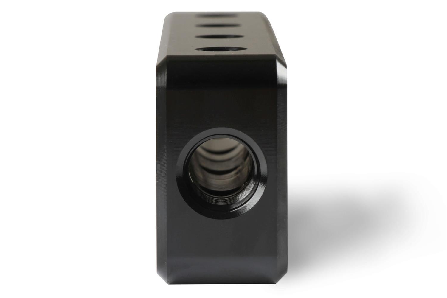 Holley EFI Vacuum Manifolds 534-52 Manifolds, Billet Aluminum, Black, Two -6 AN Female O-Ring Inlets, Twelve 1/8 in. NPT Outlets, Female Threads, Each thumbnail 5