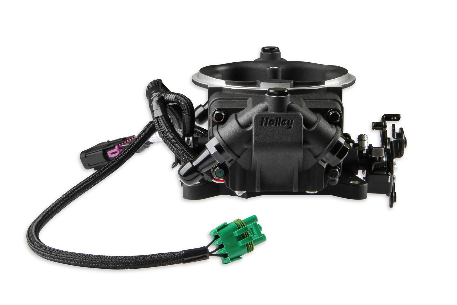 Holley Terminator X Stealth 4150 EFI Fuel Injection Systems 550-1002 Systems, X, EFI, Four Injectors, Throttle Body, Speed Density, Aluminum, Black, Tunable, Kit thumbnail 4