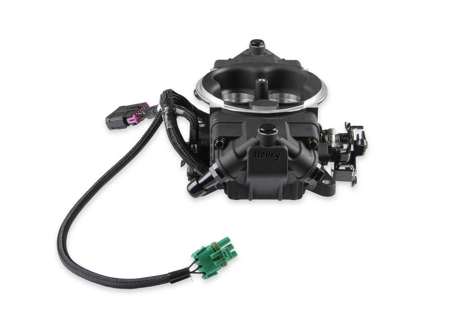 Holley Terminator X Stealth 4150 EFI Fuel Injection Systems 550-1002 Systems, X, EFI, Four Injectors, Throttle Body, Speed Density, Aluminum, Black, Tunable, Kit thumbnail 2