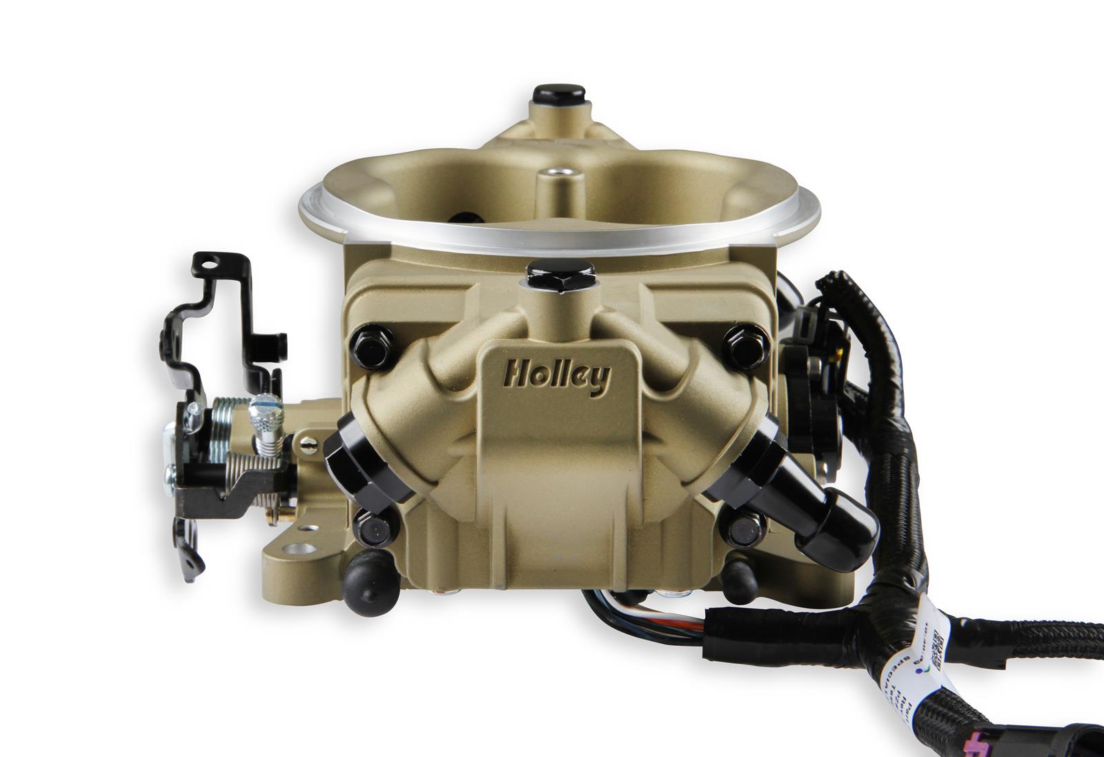 Holley Terminator X Stealth 4150 EFI Fuel Injection Systems 550-1003 Systems, X, EFI, Four Injectors, Throttle Body, Speed Density, Aluminum, Gold, Tunable, Kit thumbnail 3