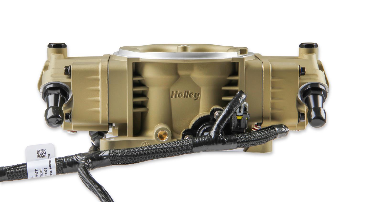 Holley Terminator X Stealth 4150 EFI Fuel Injection Systems 550-1003 Systems, X, EFI, Four Injectors, Throttle Body, Speed Density, Aluminum, Gold, Tunable, Kit thumbnail 9