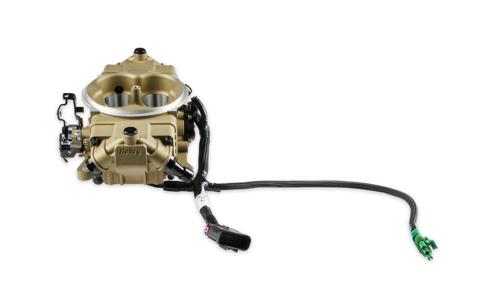 Holley Terminator X Stealth 4150 EFI Fuel Injection Systems 550-1003 Systems, X, EFI, Four Injectors, Throttle Body, Speed Density, Aluminum, Gold, Tunable, Kit thumbnail 5