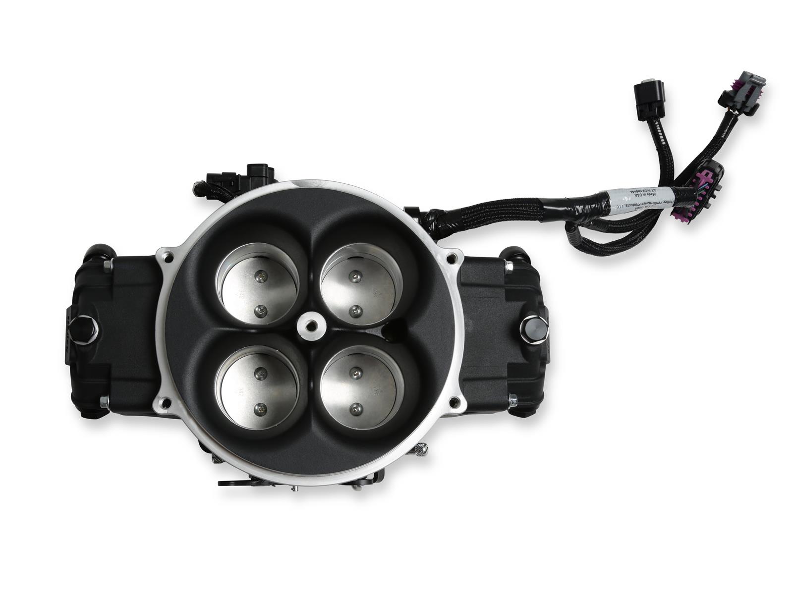 Holley Terminator X Stealth 4500 2x4 EFI Fuel Injection Systems 550-1081 Systems, X, 4500, EFI, Eight Injector, Dual Throttle Body, Speed Density, Aluminum, Black, Tunable, Kit thumbnail 7