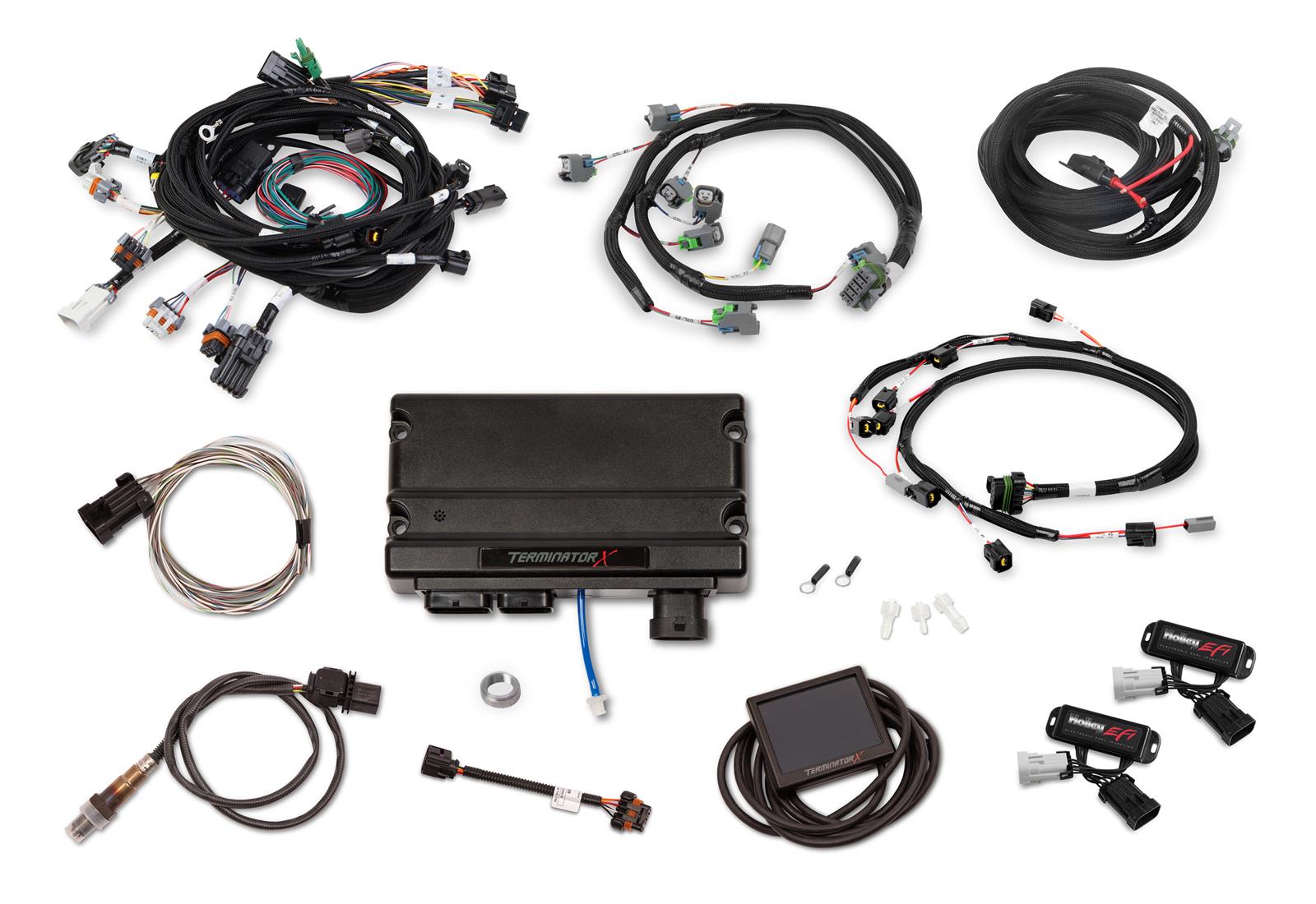 Holley Terminator X Engine Management Systems 550-1217 Systems, X, Up to 8-EV6 Injectors, 8-Coils, Analog, O2 Sensor, Plug-and-Play, 3.5 in. Controller, Ford, 4.6L, 5.4L, Kit
