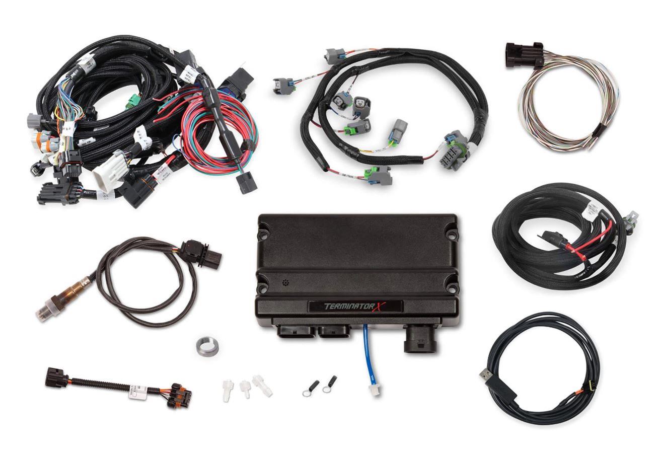 Holley Terminator X Engine Management Systems 550-1221 Systems, X, Up to 8-EV6 Injectors, 8-Coils, Analog, O2 Sensor, Plug-and-Play, USB Tuning Cable, Ford, 4.6L, 5.4L, Kit