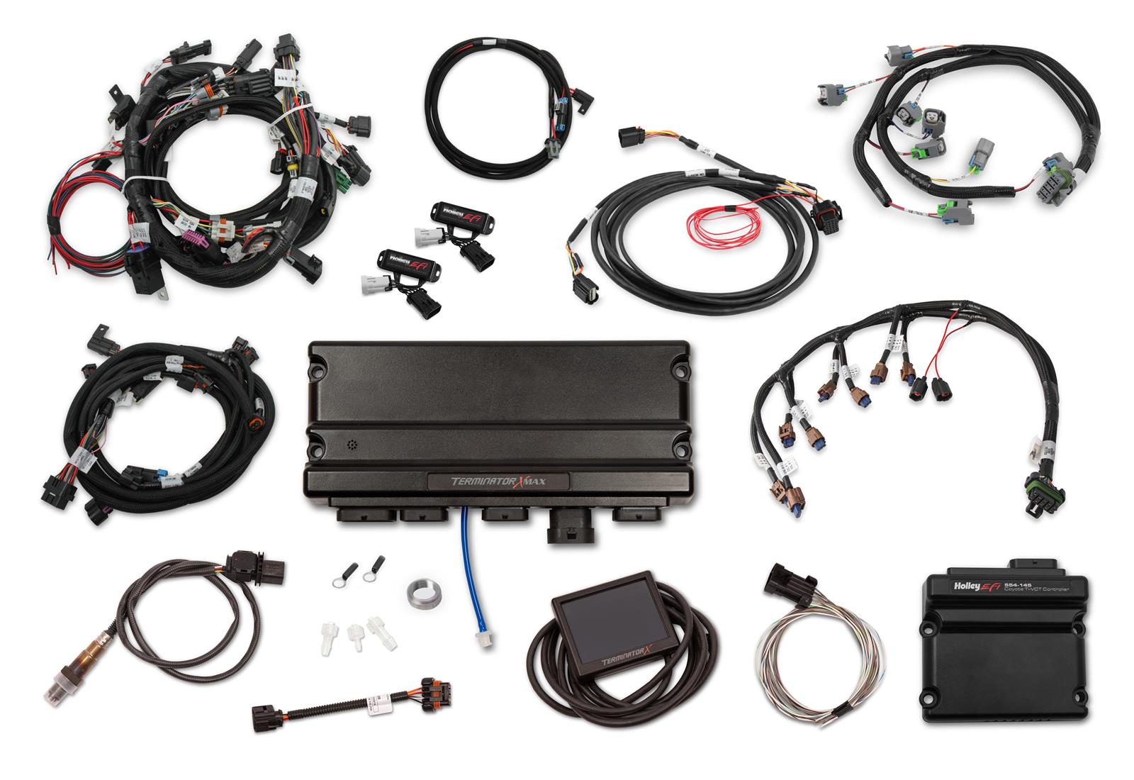 Holley Terminator X MAX Engine Management Systems 550-1413 Systems, MAX, 8-EV6 Injectors, 8-Coils, O2 Sensor, Drive-by-Wire, Plug-and-Play, Ford, 5.0L, Kit