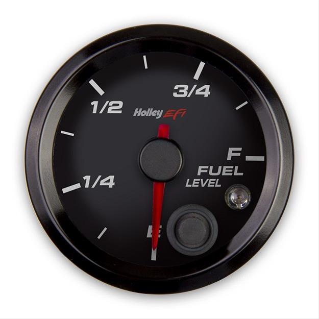 Holley EFI Analog Display Gauges 553-133 Gauges, EFI, Fuel Level, Empty-Full, Analog, Electric Sending Unit, 2 1/16 in. Diameter, Full Sweep, Programmable, Black Face, Red Needle, Each thumbnail 3