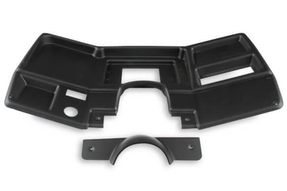 Holley EFI 7 in. Dash Bezels 553-310 Panels, EFI, Bezel, 5/32 Thick, ABS Material, Black Matte Finish, without A/C Vents, Chevy, GMC, Trucks, Each