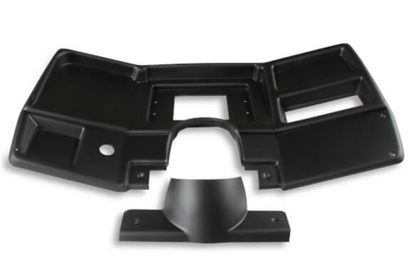 Holley EFI 7 in. Dash Bezels 553-314 Panels, EFI, Bezel, 5/32 Thick, ABS Material, Black Matte Finish, without A/C Vents, Chevy, GMC, Trucks, Each